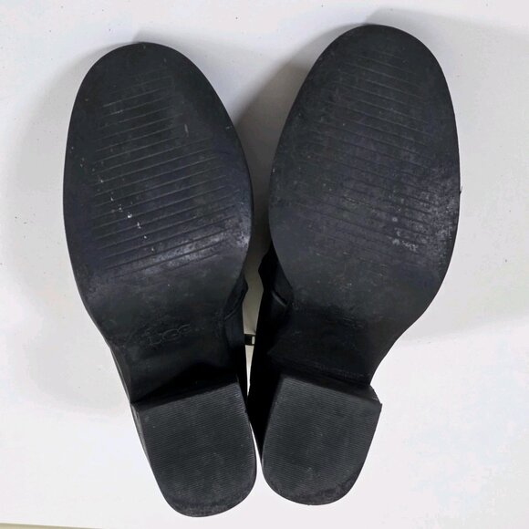 UGG Pixley Boots Womens 7.5 Black Gray Nubuk Ankle Stacked Heel Y2K SN 1095057 - Picture 7 of 15